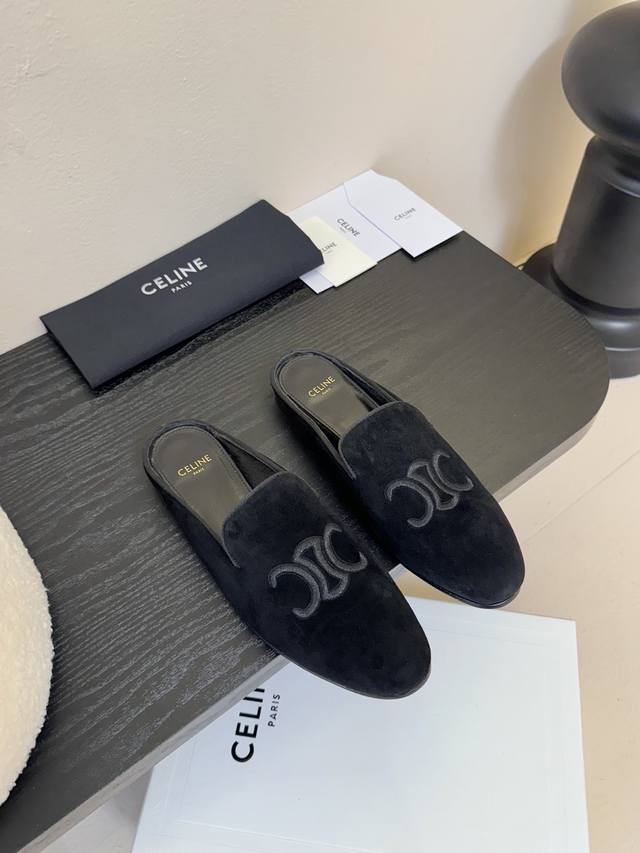 Celine*Celine 2025Ss new half-slip shoes Internet celebrity Ins recommendation t