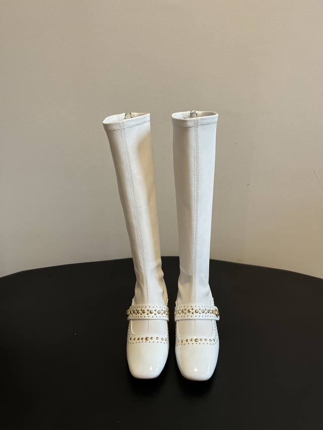 Dio* CD autumn and winter show stretch sheepskin boots The catwalk style high-en