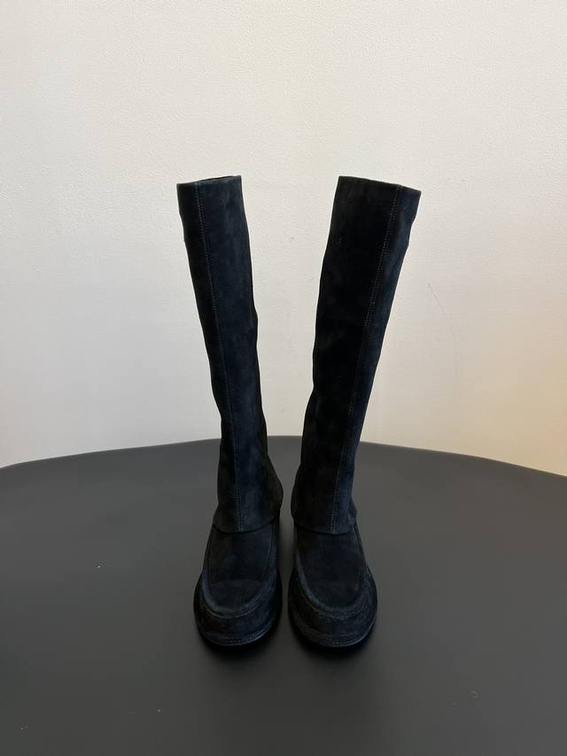 Chane* 25C Early Spring New Most Beautiful Suede Long Boots Chanel's life boots