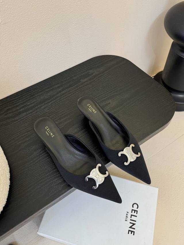 Celin* Classic retro pointed toe slippers Celin's series is really retro Unbeata