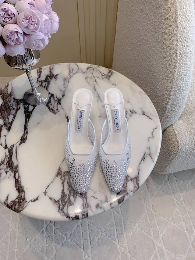 factory price P Jimmy Cho*New style rhinestone mesh fairy high heels, rhinestone