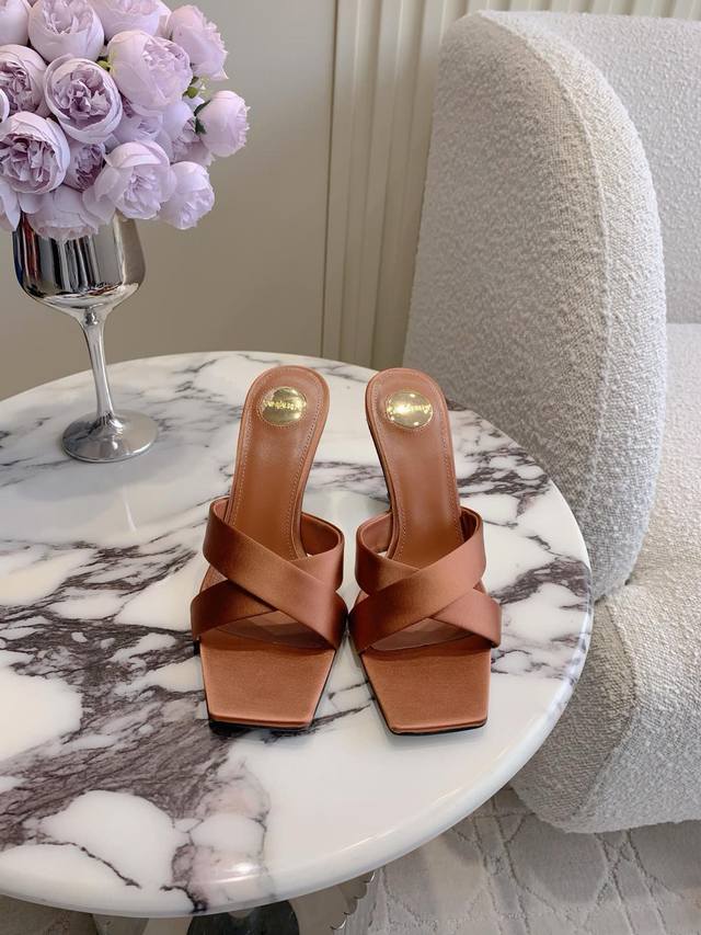 Factory price Pp Saint Lauren* Ysl Yang Shulin new letter heel high heels beaut