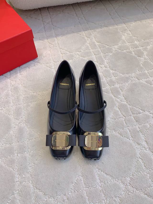 factory price P Ferragam* new Mary Jane ballet shoes are very exquisitely design