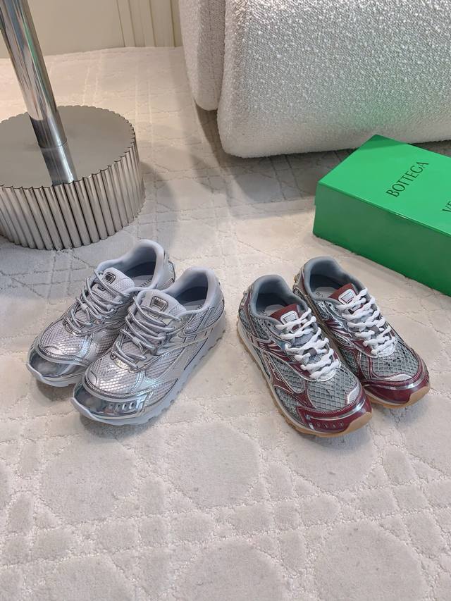 Women's Men's Bottega Venet's newest Orbit mesh sneakers are available in the m