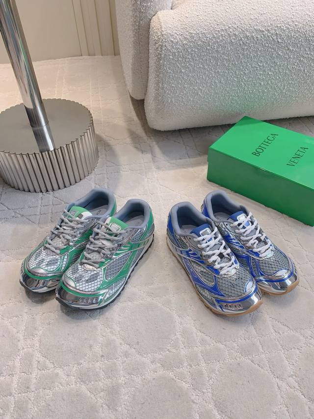 Women's Men's Bottega Venet's newest Orbit mesh sneakers are available in the m