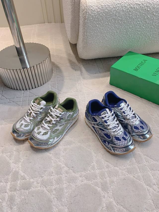 Women's Men's Bottega Venet's newest Orbit mesh sneakers are available in the m