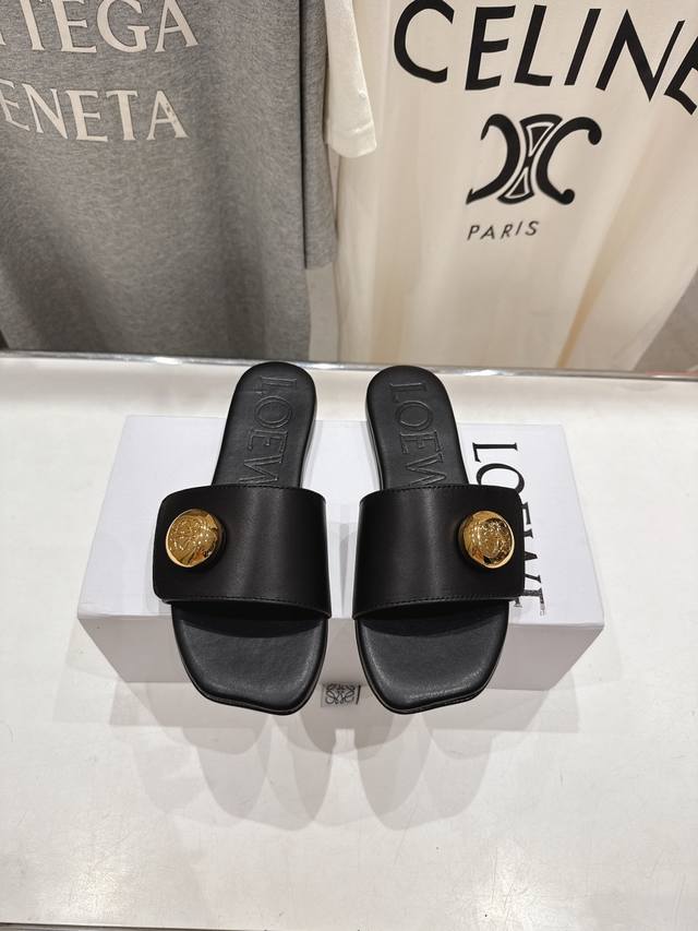 High version factory Loewe 2025 Ss new retro flat beach slippers ~ Xiaohongshu