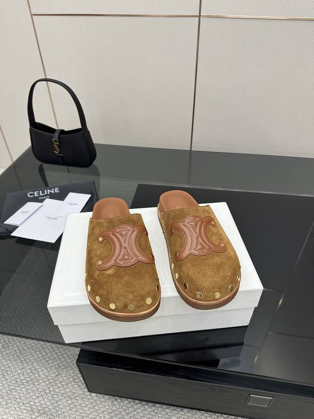 Celine Celine's new hit Arc de Triomphe British style flat-bottomed closed-toe s