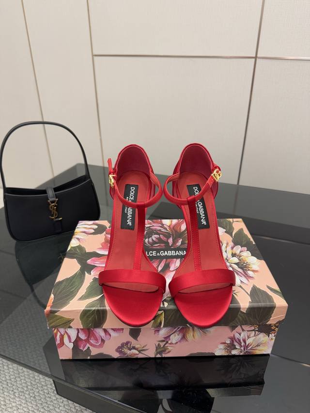 Dolce & Gabbana 25Ss lace-up high-heeled sandals Upper: silk Lining: sheepskin F