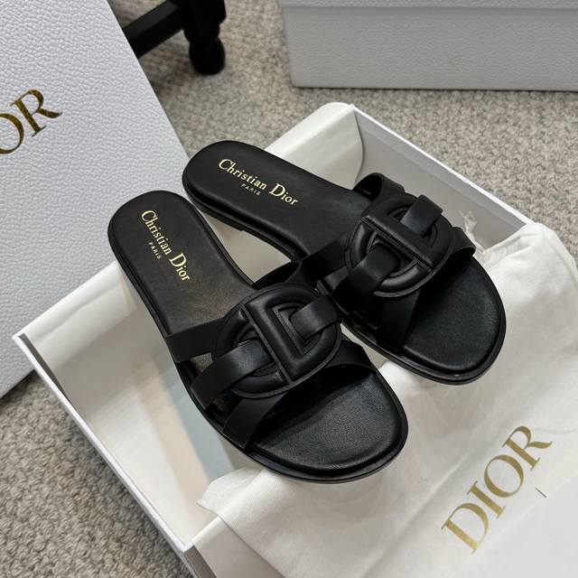 Casual style Dior 25Ss summer high version new sandals. Simple and versatile. Pe