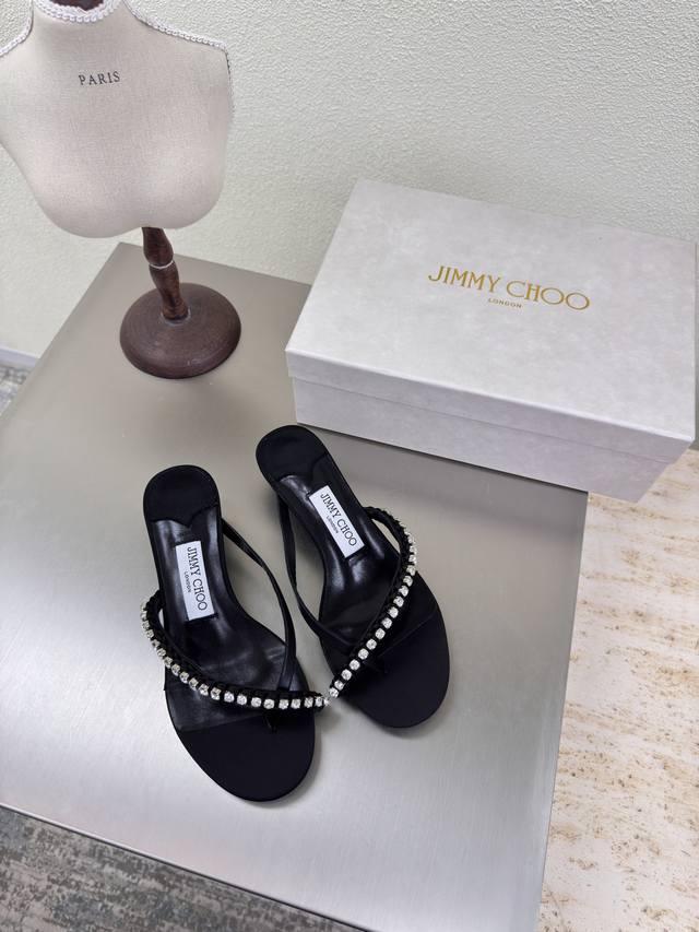JcDiamond chain flip flopsKitten heel series25 Accessories seriesJimmychoo Colli