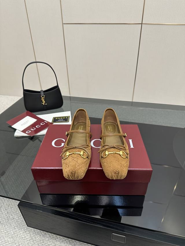 Yangjing390 Straw weaving Gucci25 Early spring hot horsebit ballet shoes catwalk