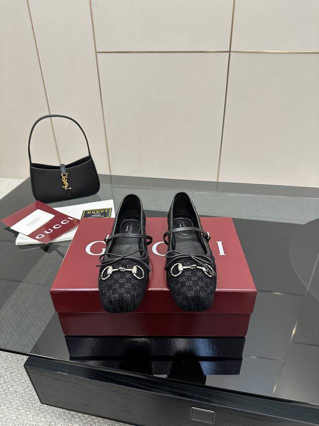 Yangjing390 Straw weaving Gucci25 Early spring hot horsebit ballet shoes catwalk