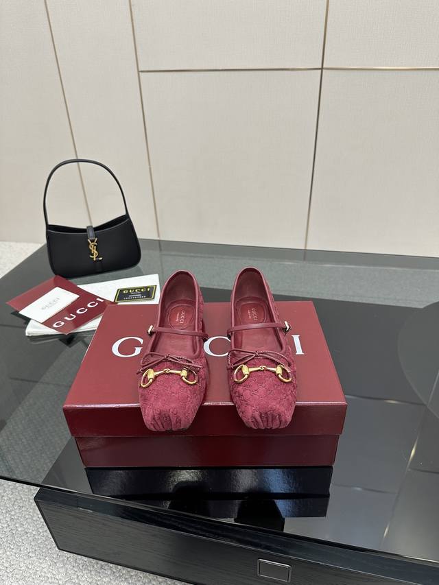 Yangjing390 Straw weaving Gucci25 Early spring hot horsebit ballet shoes catwalk