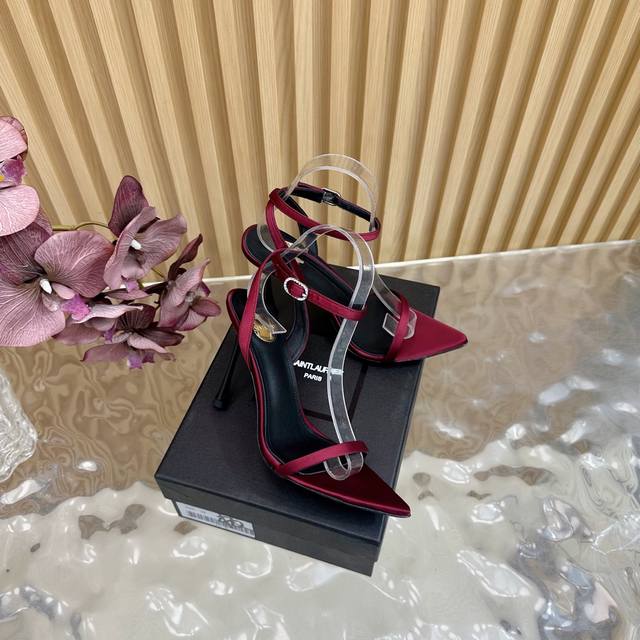 2025 Early Spring New Saint Laurent Ysl Saint Laurent pointed catwalk high-heele