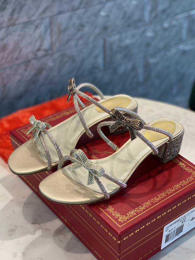 Renee Jovella's super popular spring and summer fairy crystal sandals [bow styl