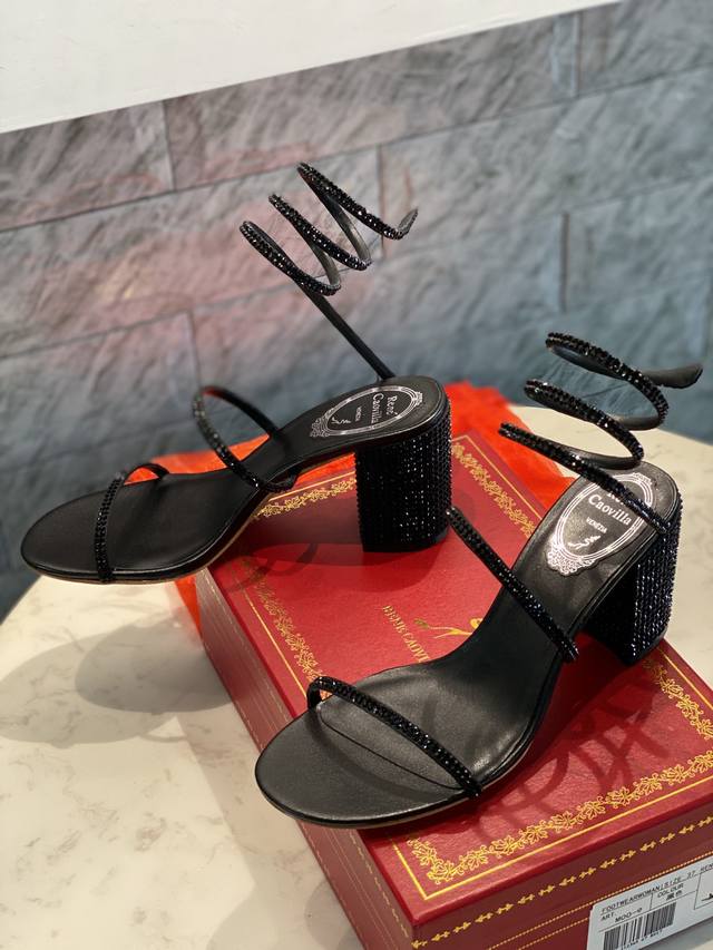 Renee Jovella's super popular fairy crystal sandals [snake ring high heel] seri