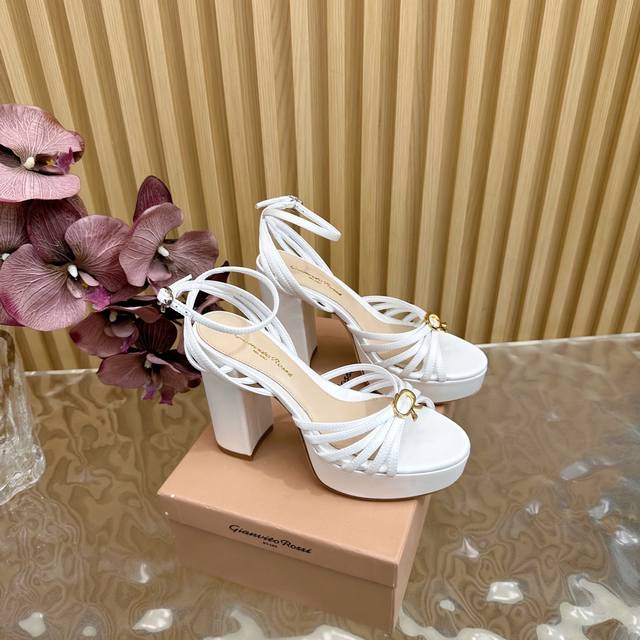 Gianvito Rossi 2025 classic waterproof platform high-heeled platform sandals It