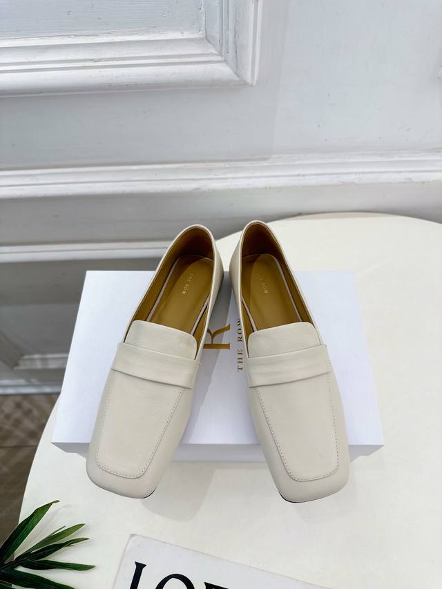 The Row 2025 Spring and Summer New Square Toe Flat Loafers As the most popular d