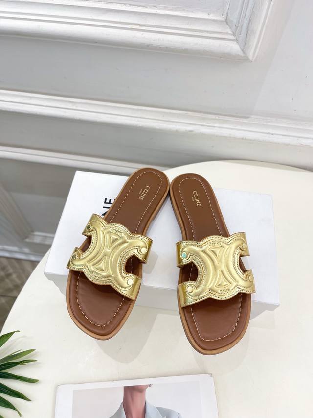 Celine Celine 25 The latest hot-selling Marina Arc de Triomphe slippers series f
