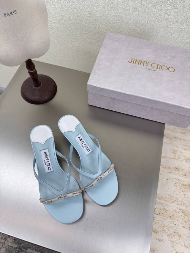 Simple webbing logo slippers 25 Accessories series Jimmychoo Collins Store Light