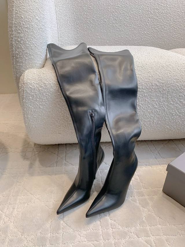 Factory price P Balenciag* new style pointed high heel boots socks boots over t