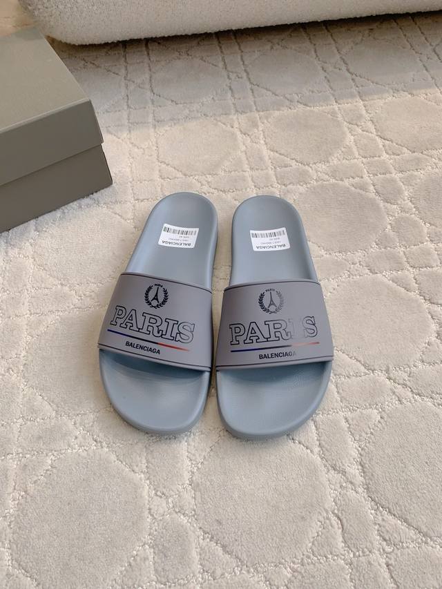 Factory price P Men's Balenciag* Classic men's beach slippers Casual versatile