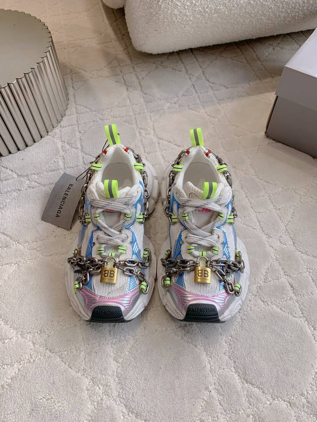 factory price P top version Balenciag* new chain dad shoes for men and women, th
