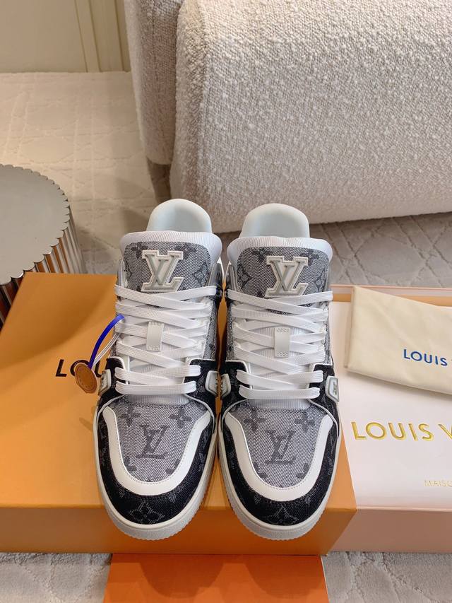factory price P pink only women's size Louis Vuitto*classic Trainer series sneak