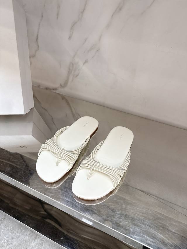 The Row 2025 new Birken woven slippers You can always trust The Row, minimalism