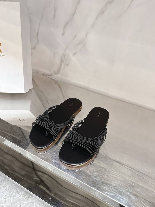 The Row 2025 new Birken woven slippers You can always trust The Row, minimalism