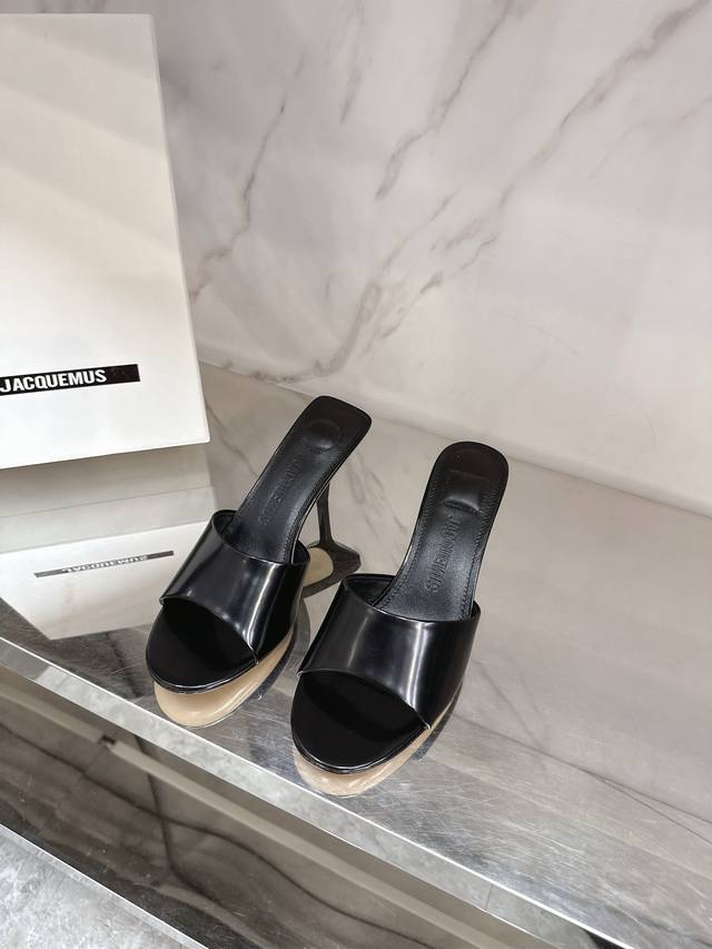 Jacquemus25 Spring and Summer new high-heeled sandals for women, minimalist one-