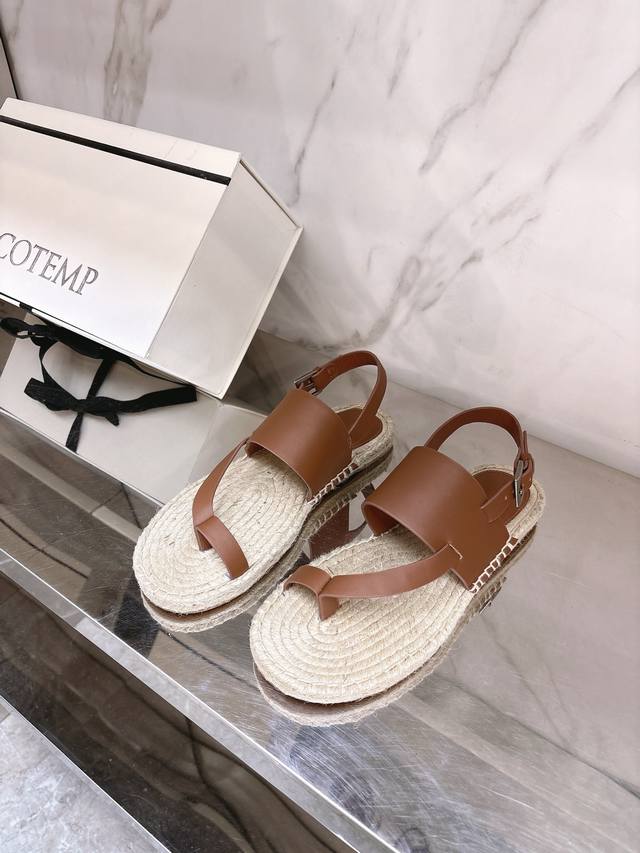 Cotemp2025 New Treasure Retro Roman Flip-Toe Sandals Exquisite and beautiful sho