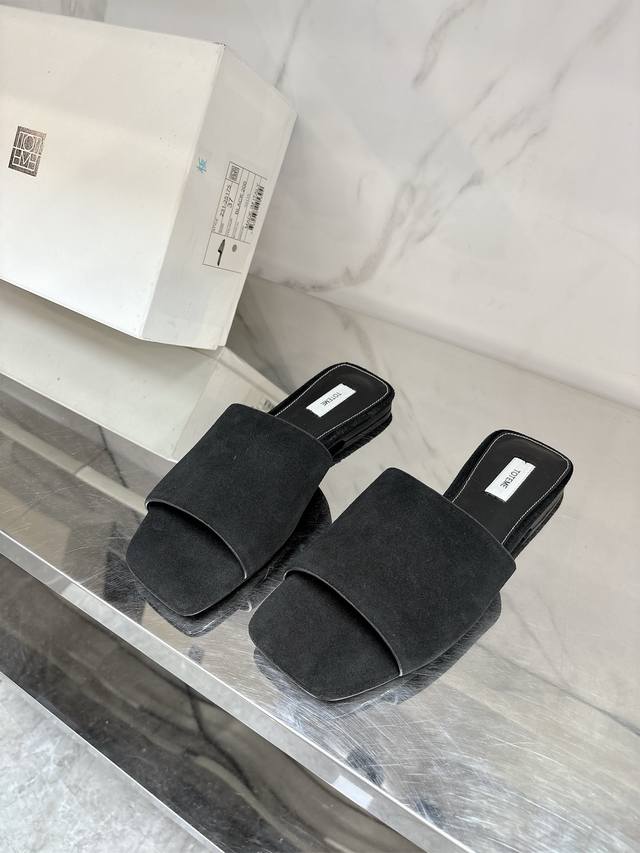 Toteme 2025 new minimalist style treasure slippers There is a kind of minimalism