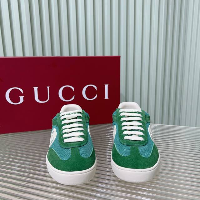 Gucci 24P latest couple's Gucci shoes; Gump shoes; sneakers Classic retro style