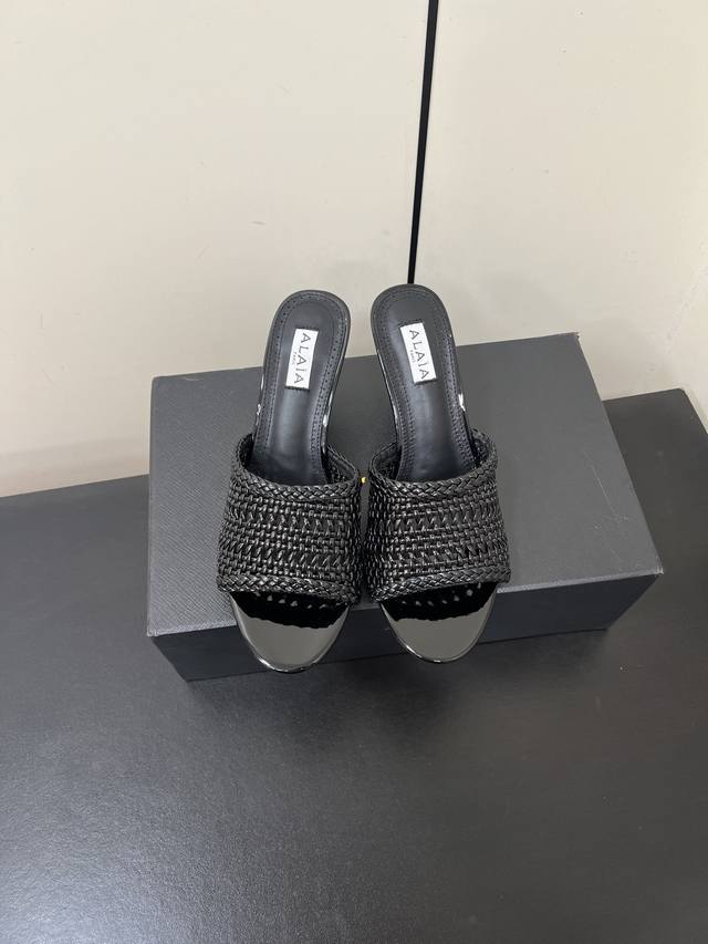 Alaia Alaia 25 Ss new Muller high-heeled woven hollow sandals The simplicity sho