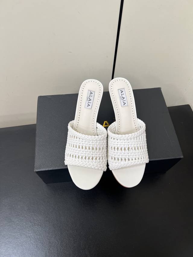 Alaia Alaia 25 Ss new Muller high-heeled woven hollow sandals The simplicity sho