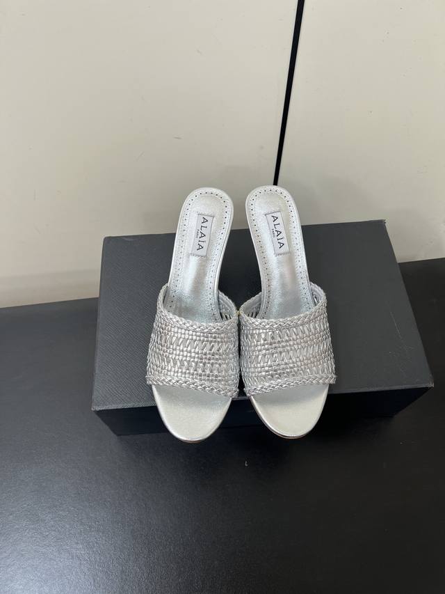 Alaia Alaia 25 Ss new Muller high-heeled woven hollow sandals The simplicity sho