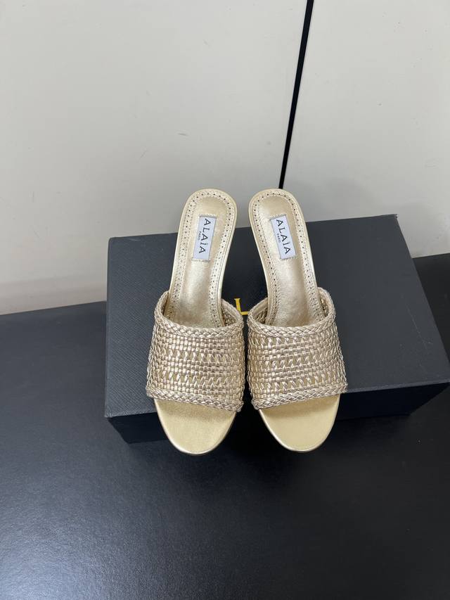 Alaia Alaia 25 Ss new Muller high-heeled woven hollow sandals The simplicity sho
