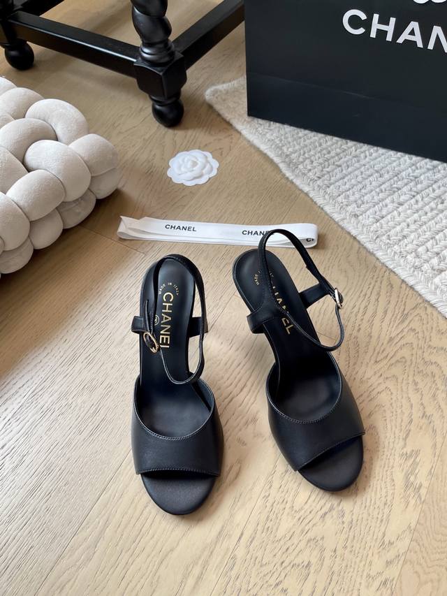 Chanel 25P high-heeled pearl sandals series! Top version! First to sell Upper sh