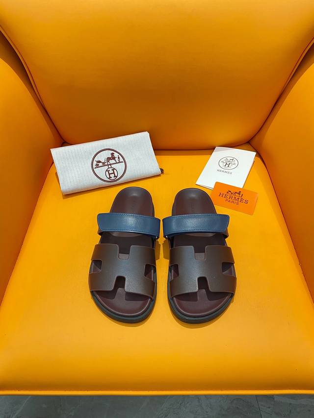 Factory top version men's size +10 New Herme* H family Chypre second uncle shoe