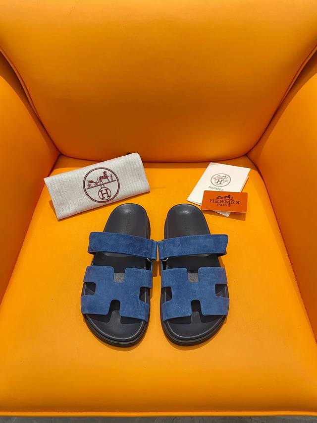 Factory top version men's size +10 New Herme* H family Chypre second uncle shoe