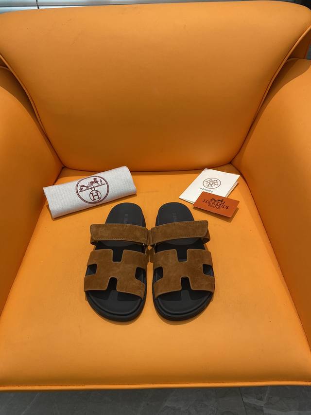 Factory top version men's size +10 New Herme* H family Chypre second uncle shoe