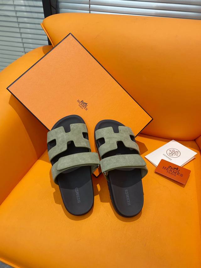 Factory top version men's size +10 New Herme* H family Chypre second uncle shoe