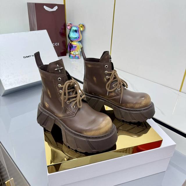 Smfk Niche fashion brand 25Ss new hot-selling thick-soled casual shoes Martin bo