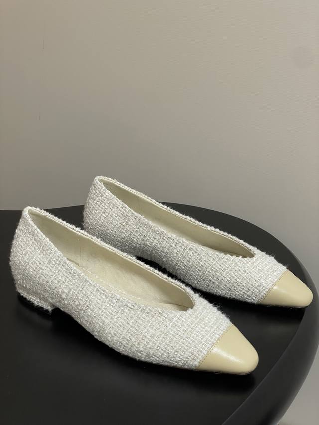 Loro Piana Lp70S Spring/Summer New Rebecca Ballet Flats Linen Old Money Style Re