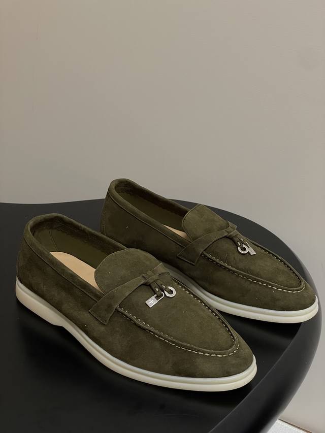 Male+10 Loro Piana Lp Classic Summer Charms Walk Moccasin Hardware Pendant Loafe