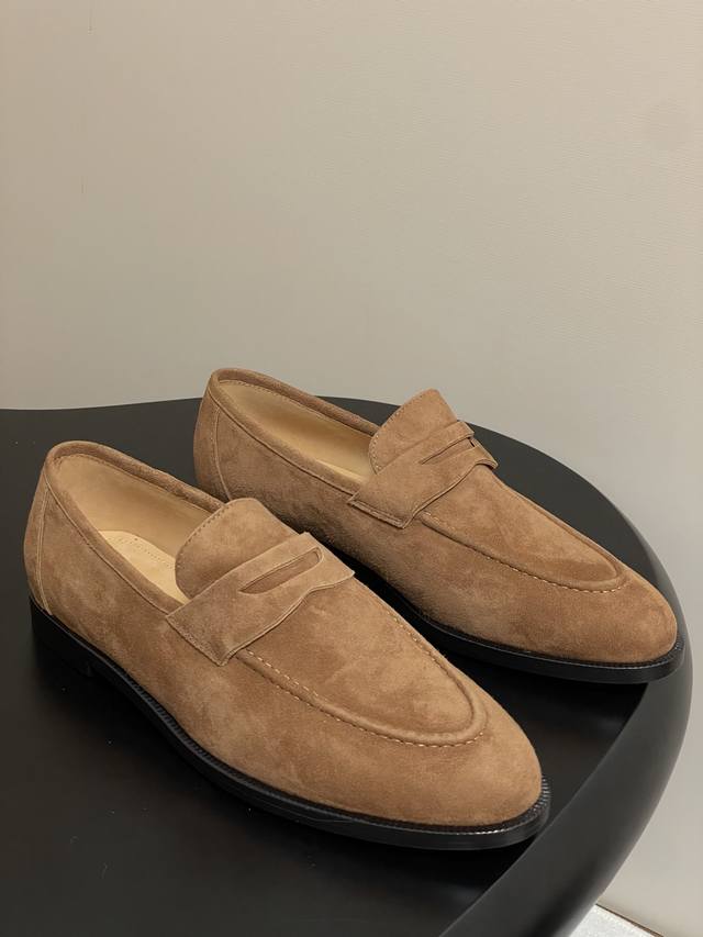 Male+20 Loro Piana Lp70S Spring/Summer New Sergio Calfskin Loafers Couples Old M