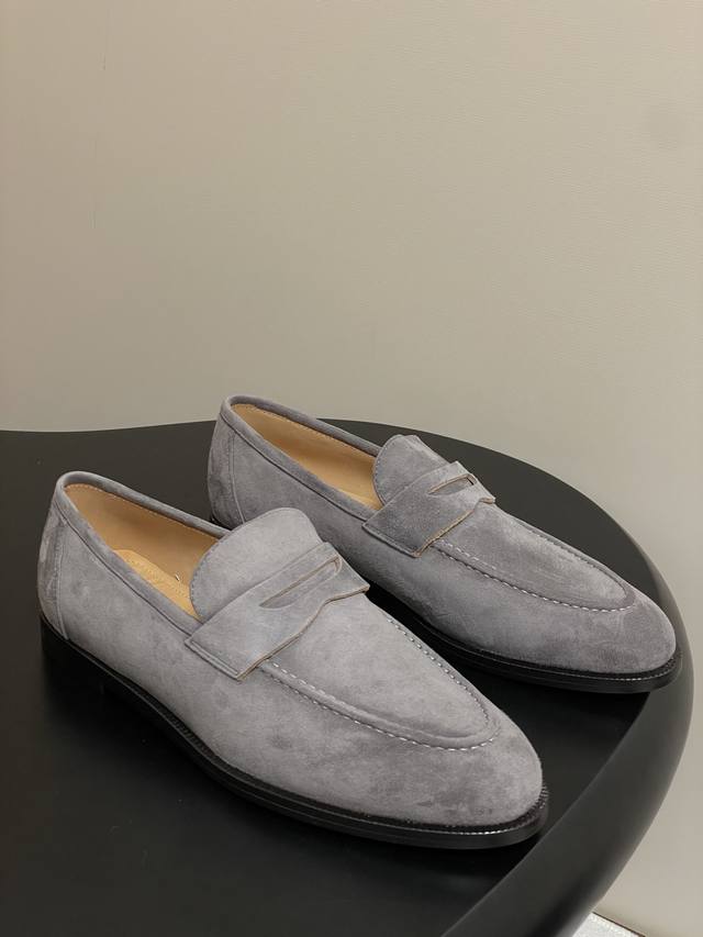 Male+20 Loro Piana Lp70S Spring/Summer New Sergio Calfskin Loafers Couples Old M