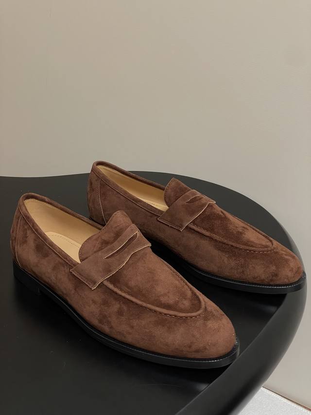 Male+20 Loro Piana Lp70S Spring/Summer New Sergio Calfskin Loafers Couples Old M